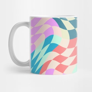 Groovy Abstract Grid Colorful Pattern Retro 70s Mug